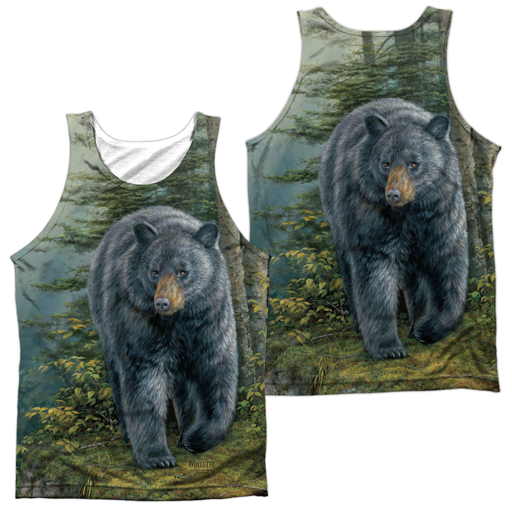 WILD WINGS/BLACK BEAR (FRONT/BACK PRINT) - ADULT POLY TANK TOP - MULTI
