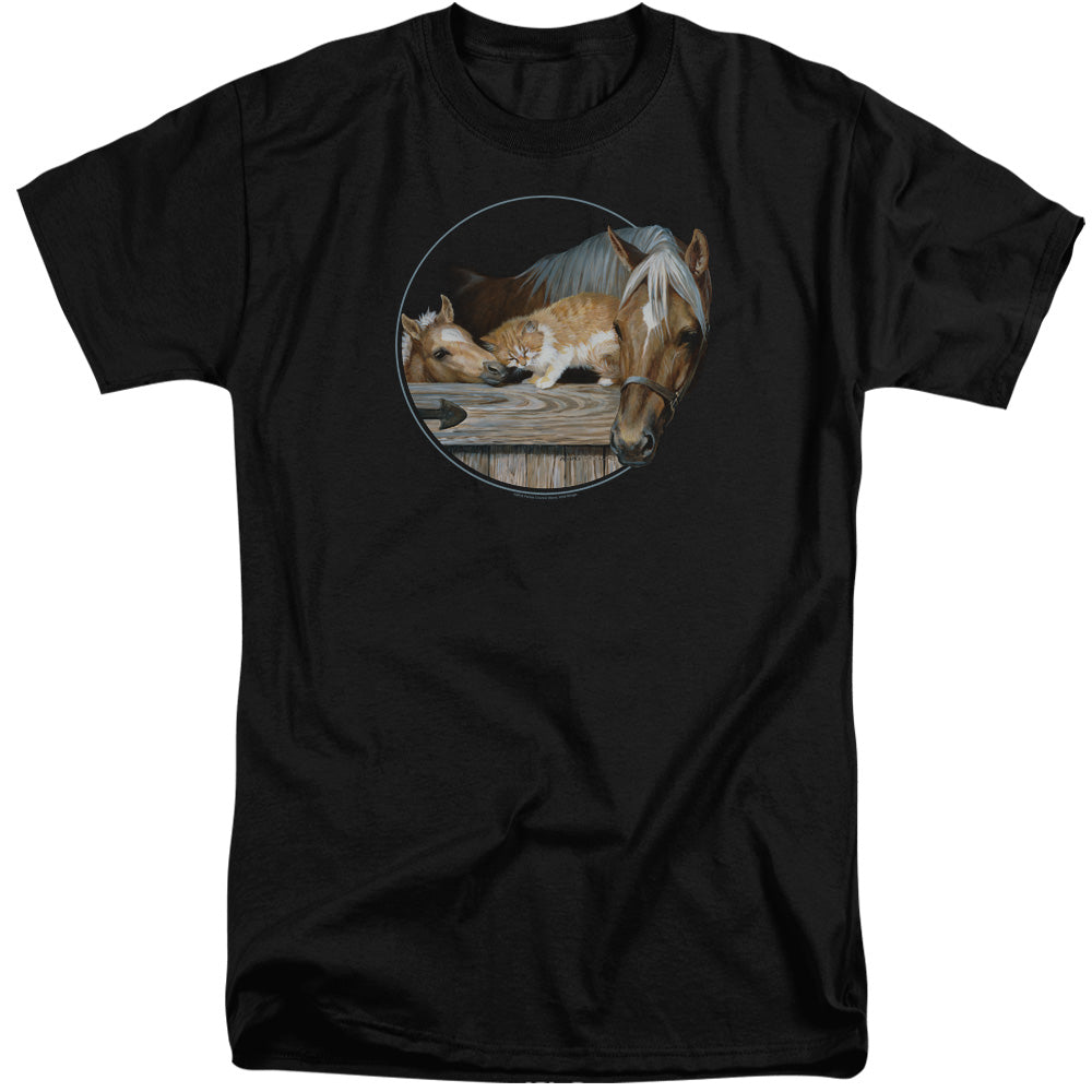 WILD WINGS/EVERYONE LOVES KITTY - S/S ADULT TALL 18/1 - BLACK