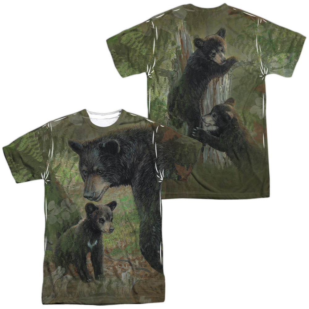WILD WINGS/MOMS NEVER FAR (FRONT/BACK PRINT) - S/S ADULT POLY CREW - MULTI