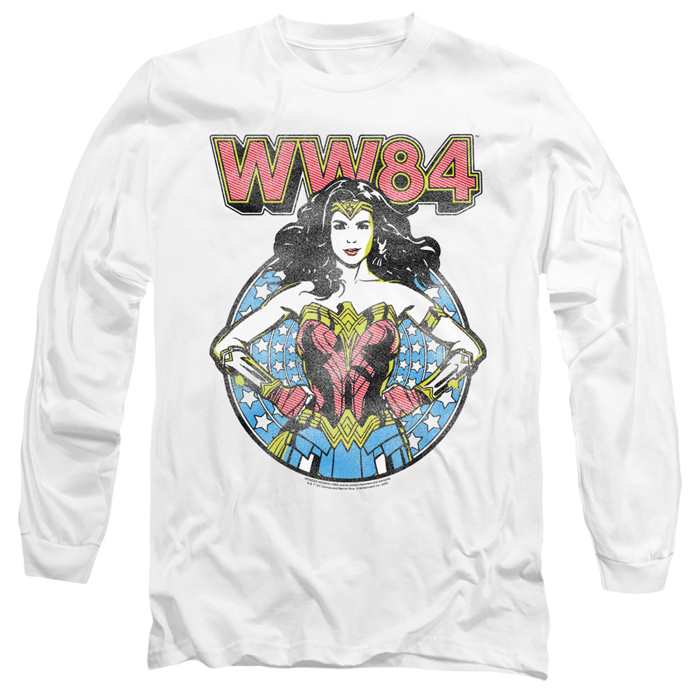 WONDER WOMAN 84/STAR CIRCLE - L/S ADULT 18/1 - WHITE