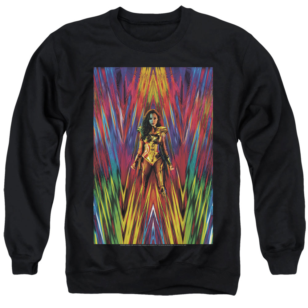 WONDER WOMAN 84/WW84 POSTER - ADULT CREWNECK SWEATSHIRT - BLACK