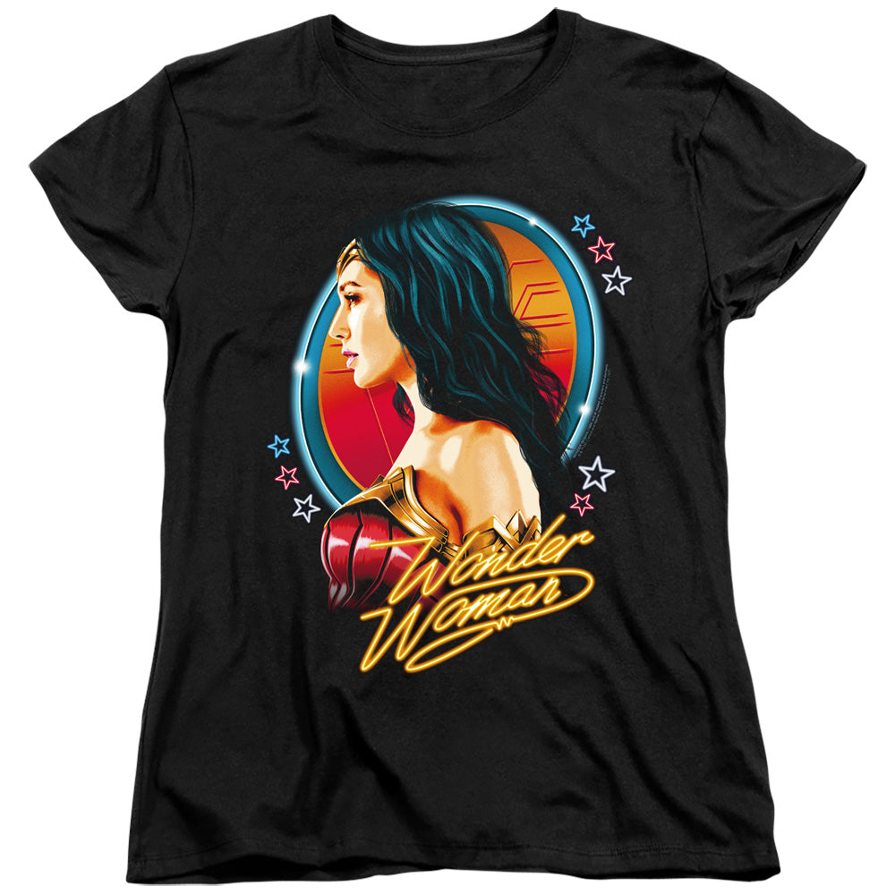 WONDER WOMAN 84/WARRIOR 84 - S/S WOMENS TEE - BLACK