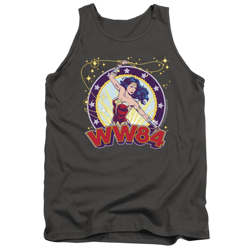 WONDER WOMAN 84/LASSO STAR - ADULT TANK - CHARCOAL