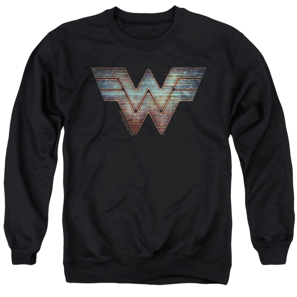 WONDER WOMAN 84/STATIC LOGO - ADULT CREWNECK SWEATSHIRT - BLACK