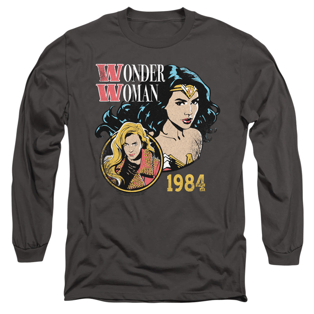WONDER WOMAN 84/84 RETRO - L/S ADULT 18/1 - CHARCOAL