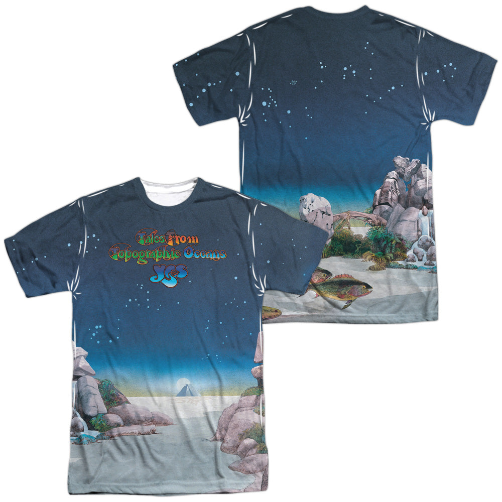 YES/TOPOGRAPHIC OCEANS (FRONT/BACK PRINT) - S/S ADULT POLY CREW - MULTI