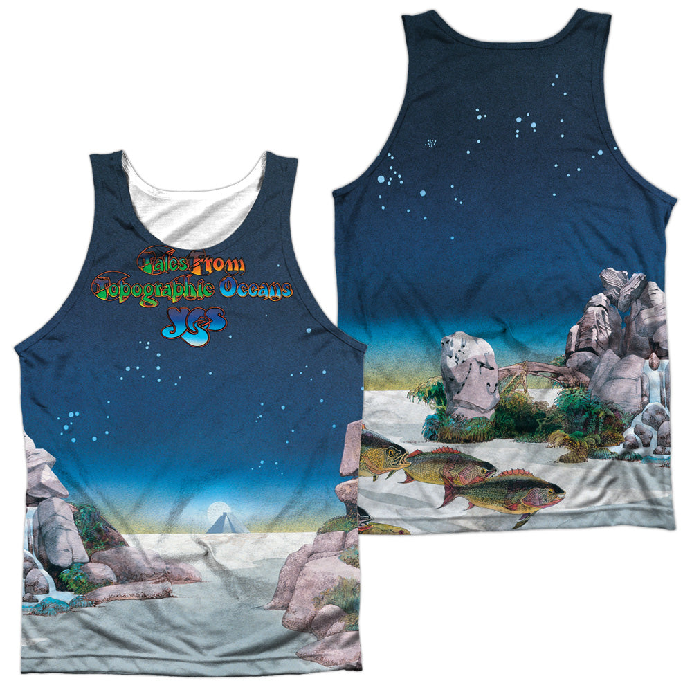 YES/TOPOGRAPHIC OCEANS (FRONT/BACK PRINT) - ADULT POLY TANK TOP - MULTI