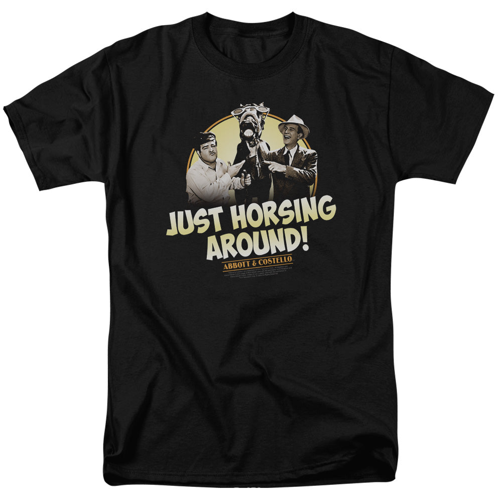 ABBOTT & COSTELLO/HORSING AROUND - S/S ADULT 18/1 - BLACK