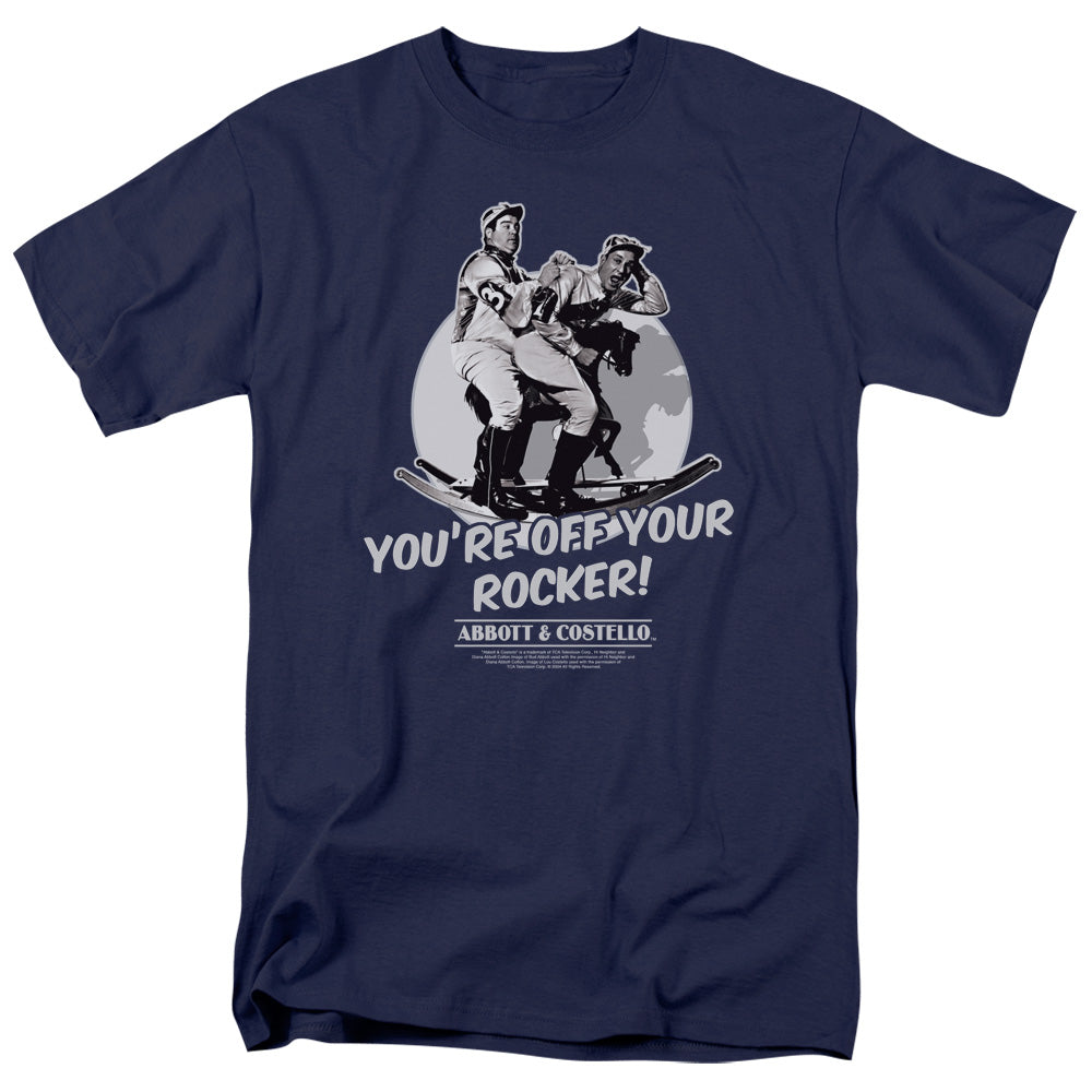 ABBOTT & COSTELLO/OFF YOUR ROCKER - S/S ADULT 18/1 - NAVY
