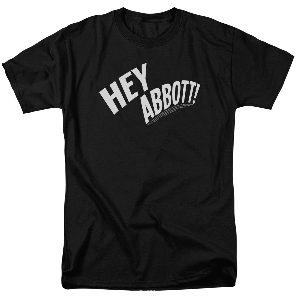 ABBOTT & COSTELLO/HEY ABBOTT - S/S ADULT 18/1 - BLACK