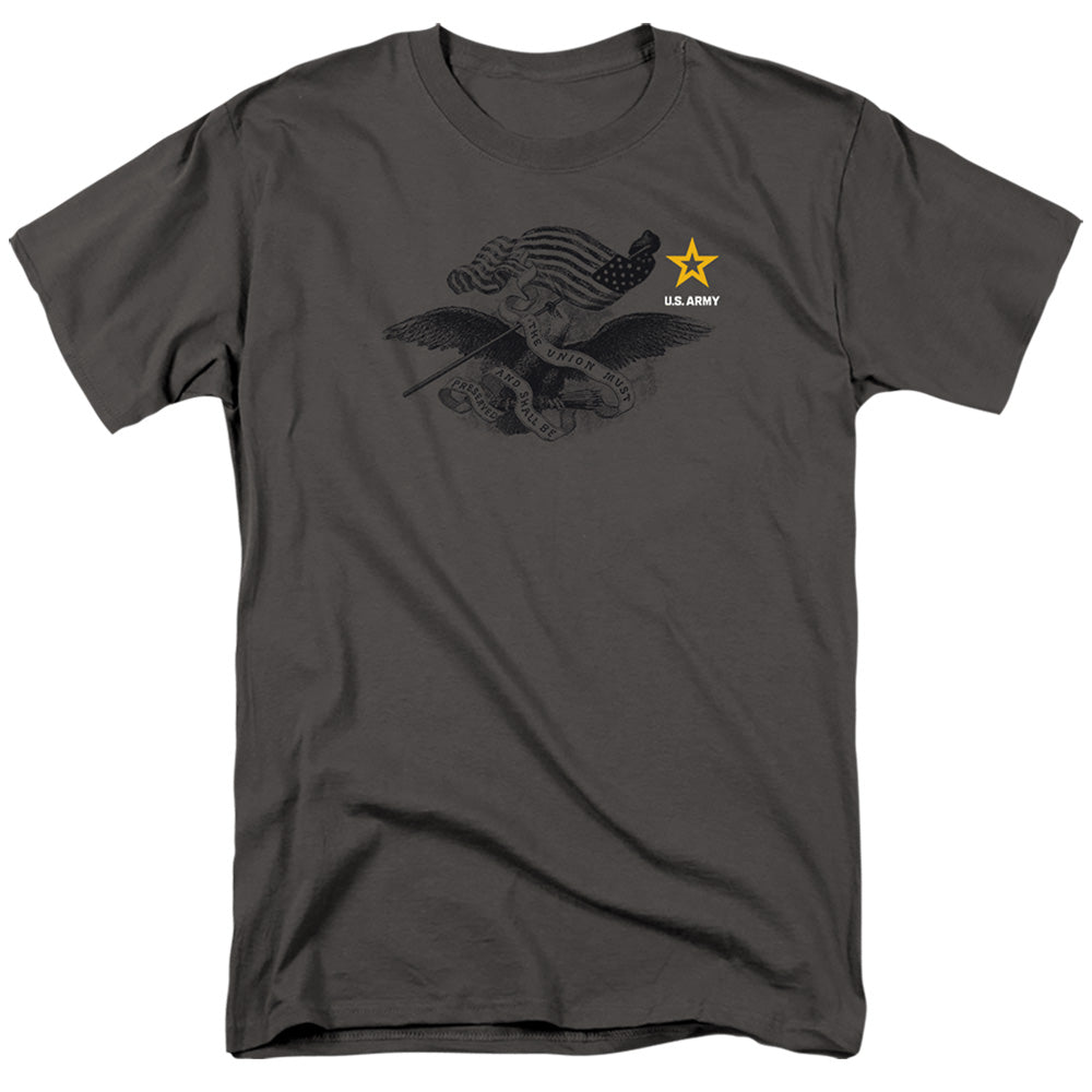 ARMY/LEFT CHEST - S/S ADULT 18/1 - CHARCOAL
