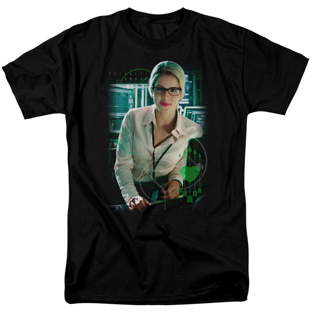 ARROW TV SERIES/FELICITY SMOAK - S/S ADULT 18/1 - BLACK
