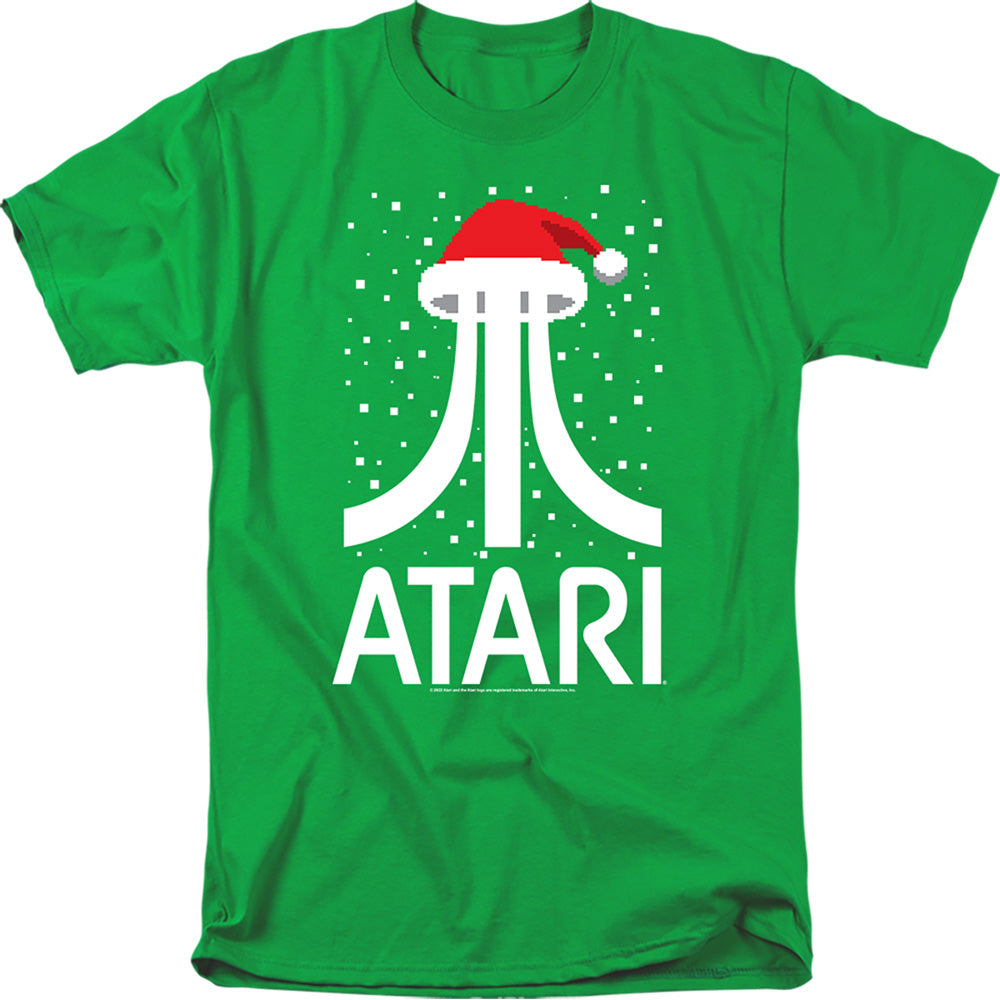 ATARI/PIXEL SANTA HAT - S/S ADULT 18/1 - KELLY GREEN