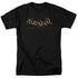 BATMAN ARKHAM KNIGHT/AK FLAME LOGO - S/S ADULT 18/1 - BLACK