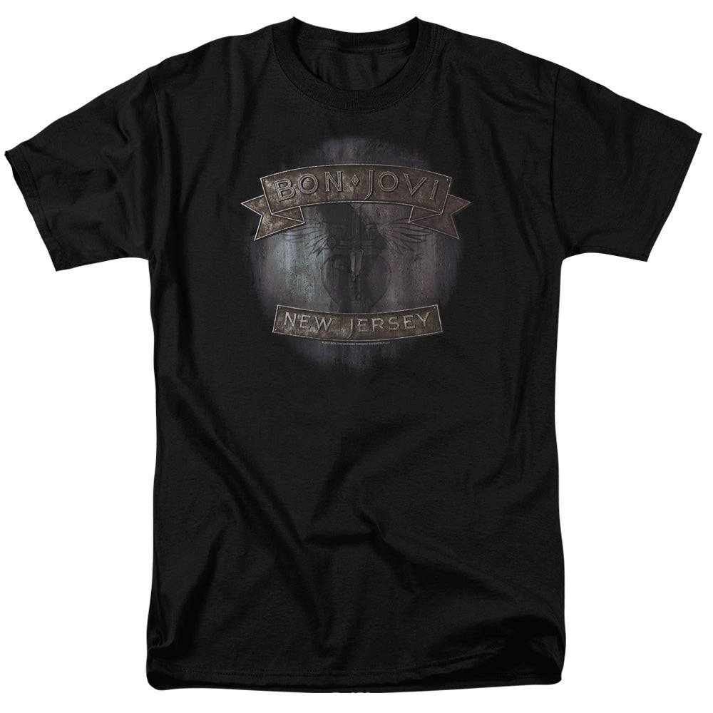 BON JOVI/NEW JERSEY - S/S ADULT 18/1 - BLACK