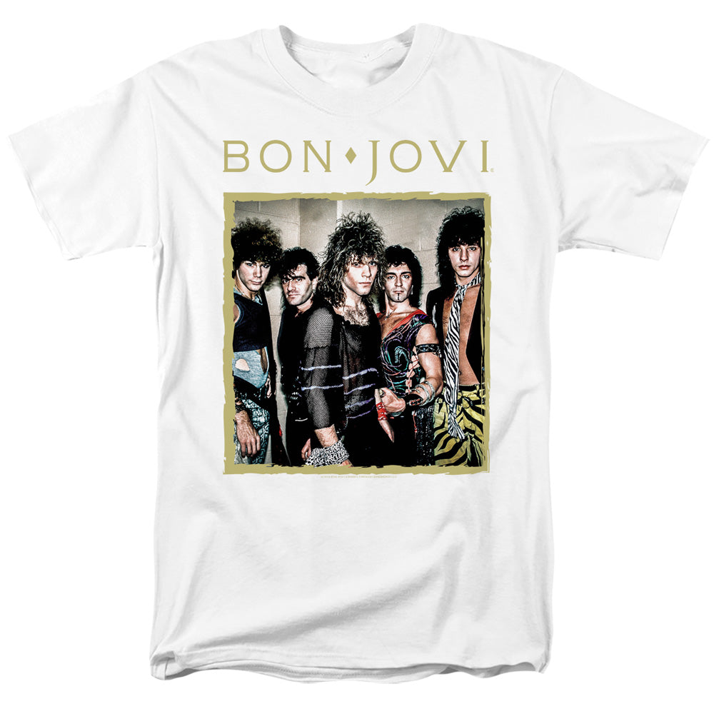 BON JOVI/FRAMED - S/S ADULT 18/1 - WHITE