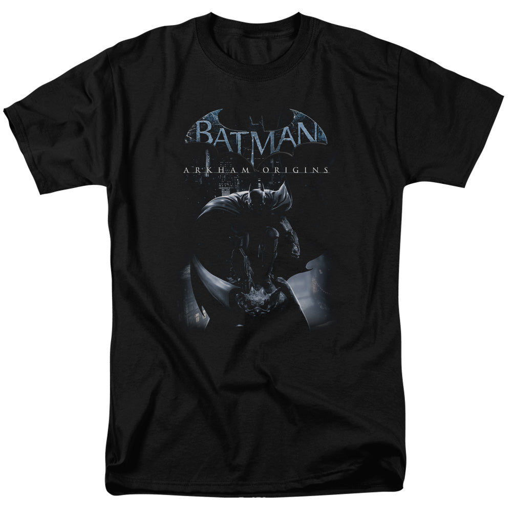 BATMAN ARKHAM ORIGINS/PERCHED CAT - S/S ADULT 18/1 - BLACK