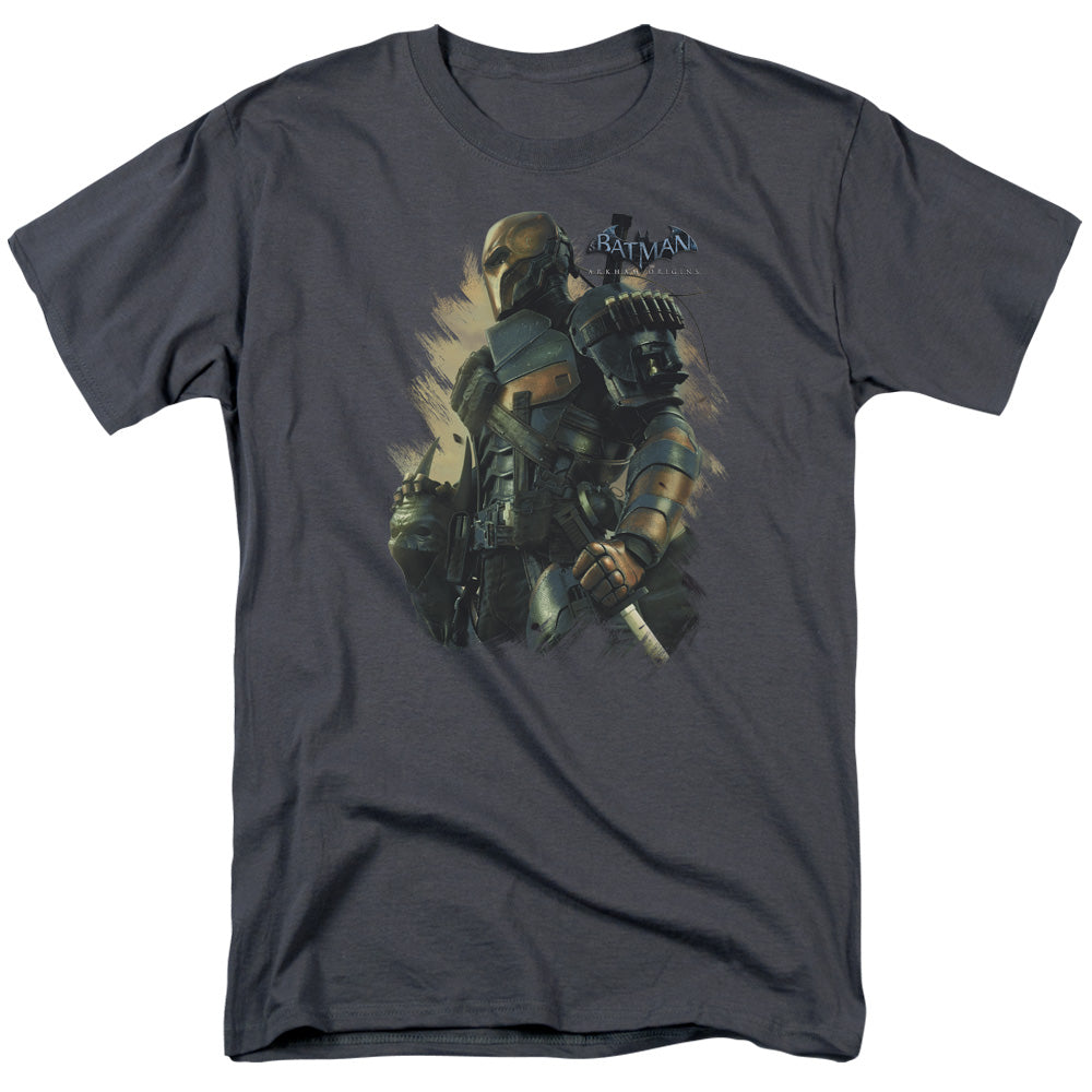BATMAN ARKHAM ORIGINS/DEATHSTROKE - S/S ADULT 18/1 - CHARCOAL