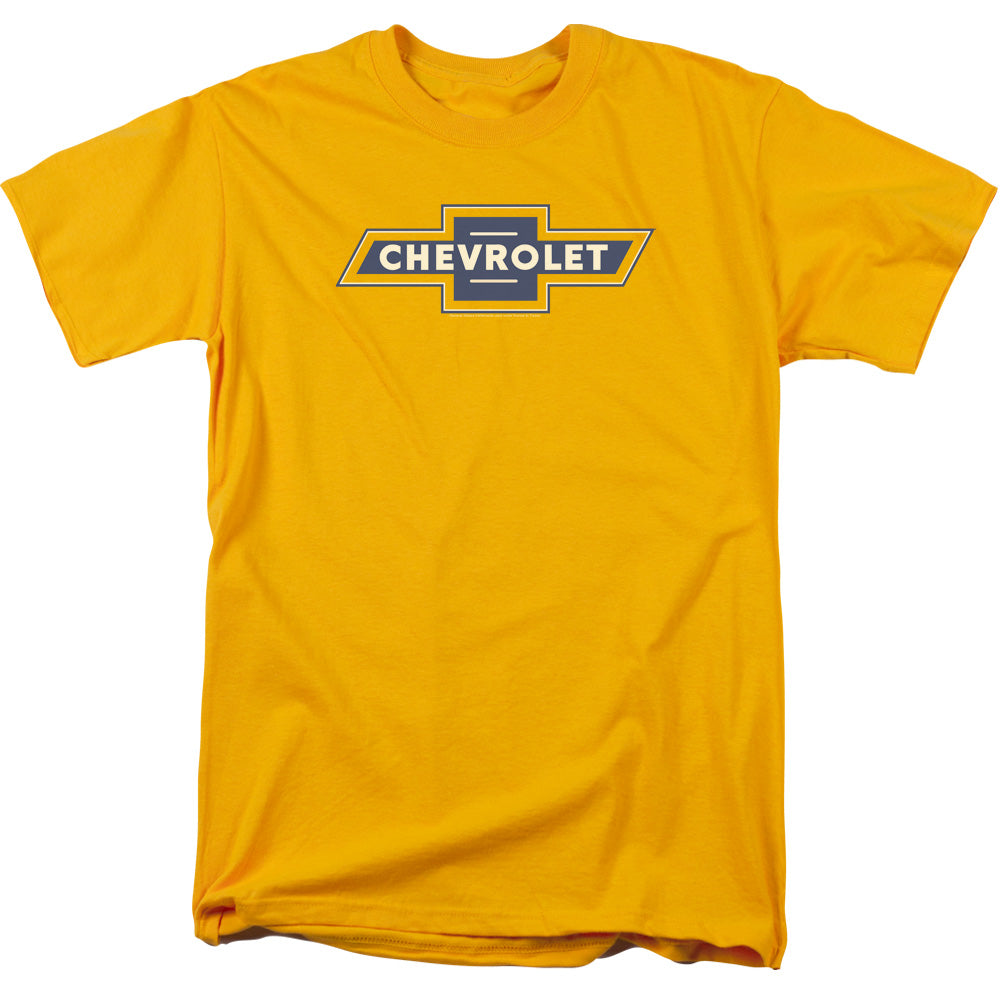 CHEVROLET/BLUE AND GOLD VINTAGE BOWTIE - S/S ADULT 18/1 - GOLD