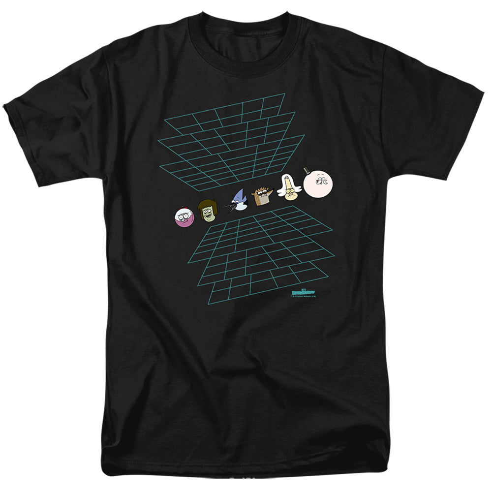 REGULAR SHOW/REGULAR GRID - S/S ADULT 18/1 - BLACK
