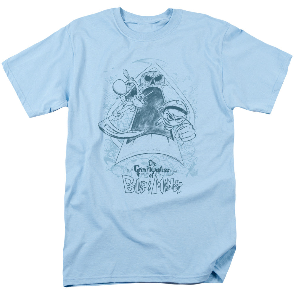 GRIM ADVENTURES OF BILLY AND MANDY/SKETCHED - S/S ADULT 18/1 - LIGHT BLUE