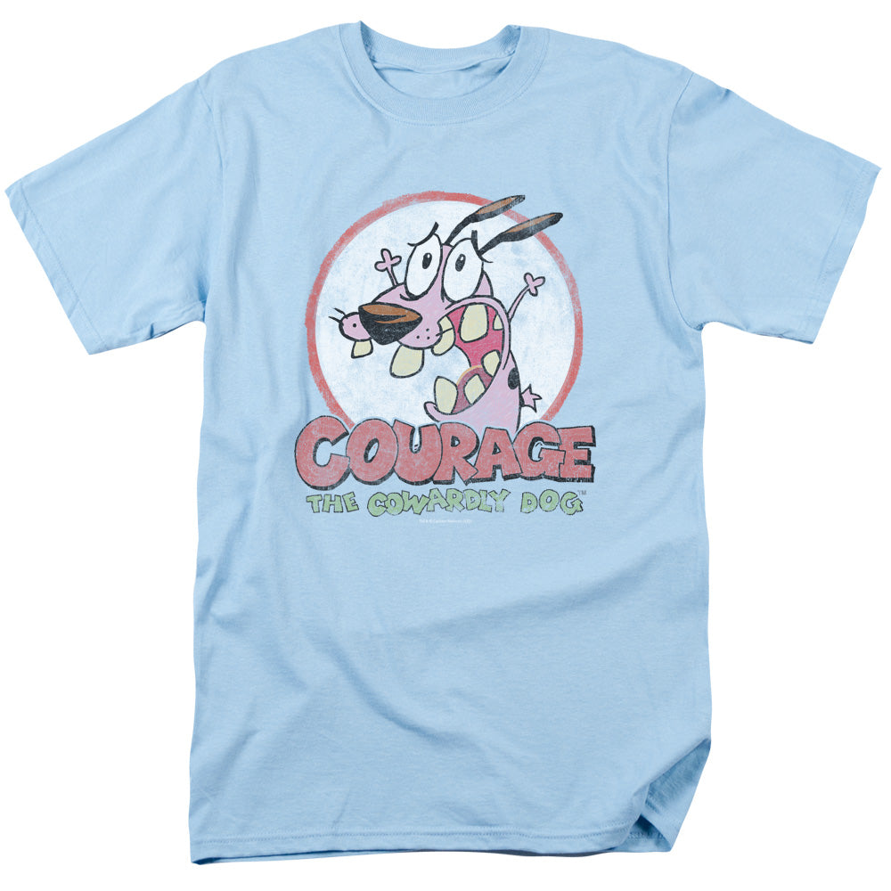 COURAGE THE COWARDLY DOG/VINTAGE COURAGE - S/S ADULT 18/1 - LIGHT BLUE