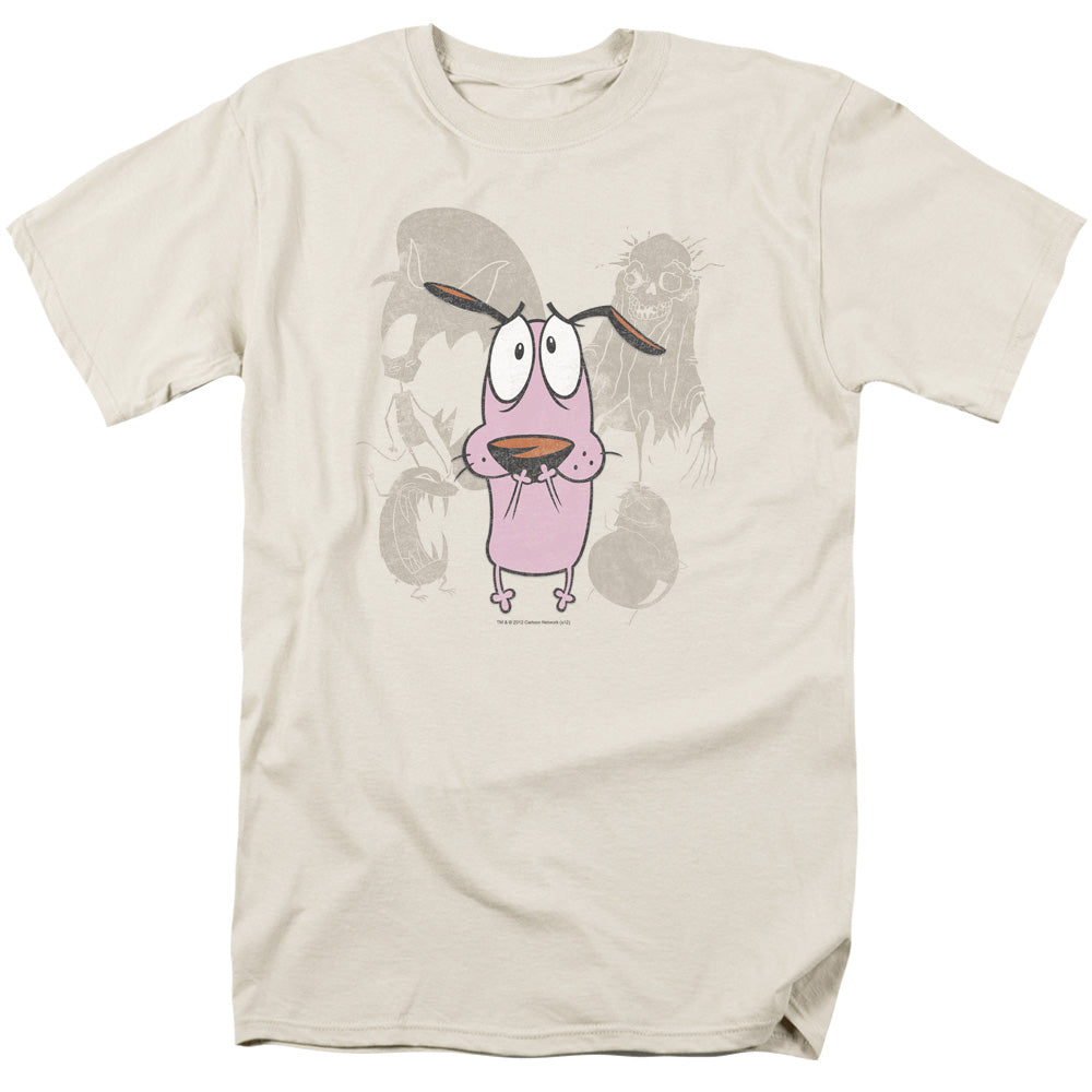 COURAGE THE COWARDLY DOG/MONSTERS - S/S ADULT 18/1 - CREAM