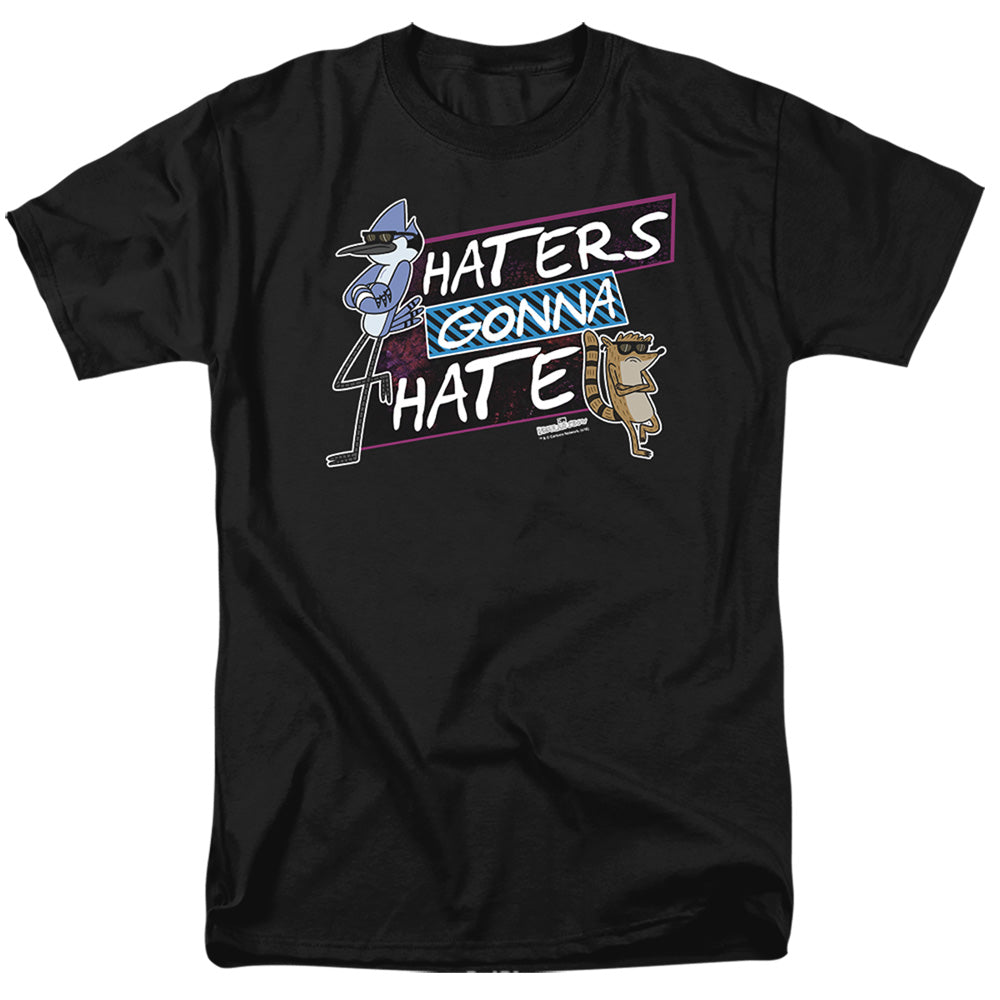 REGULAR SHOW/HATERS GONNA HATE - S/S ADULT 18/1 - BLACK