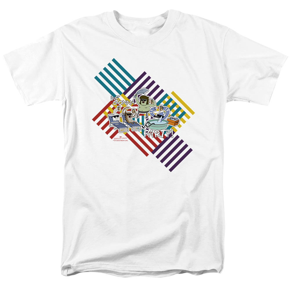 REGULAR SHOW/WE GONNA PARTY - S/S ADULT 18/1 - WHITE