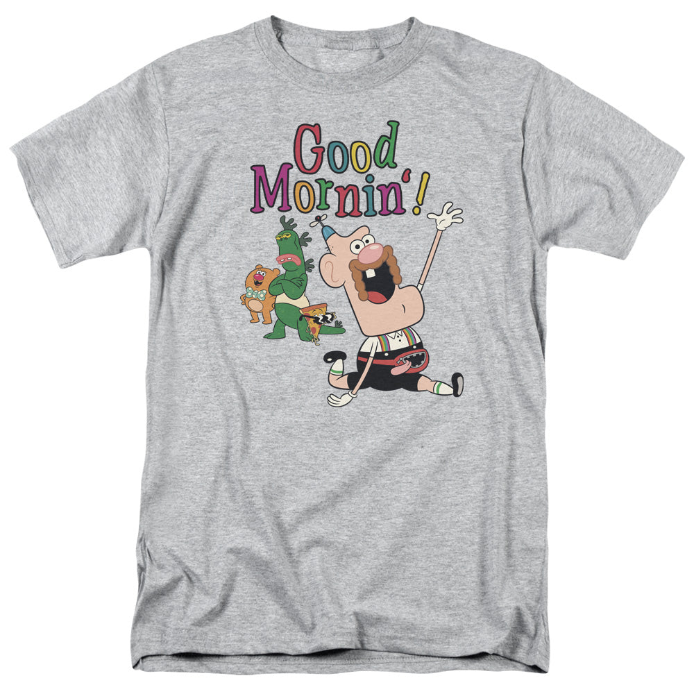 UNCLE GRANDPA/GOOD MORNIN - S/S ADULT 18/1 - ATHLETIC HEATHER