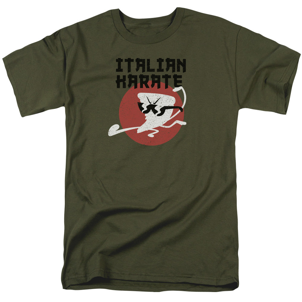UNCLE GRANDPA/ITALIAN KARATE - S/S ADULT 18/1 - MILITARY GREEN