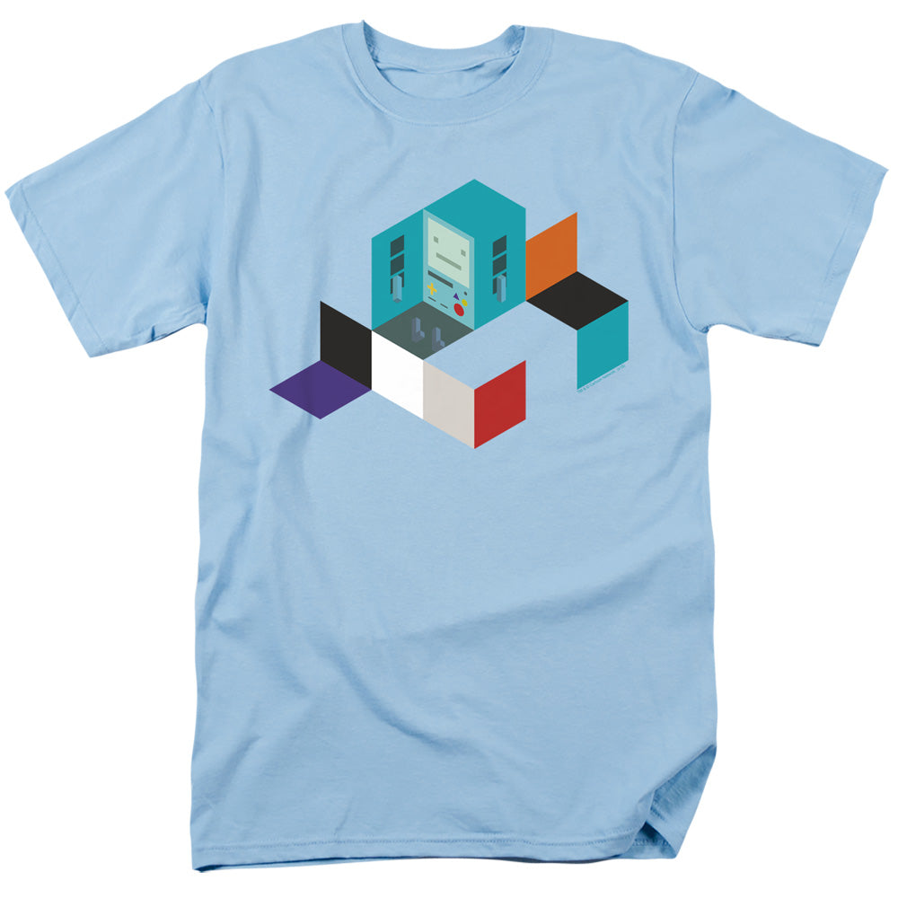 ADVENTURE TIME/BMO BLOCKS - S/S ADULT 18/1 - LIGHT BLUE