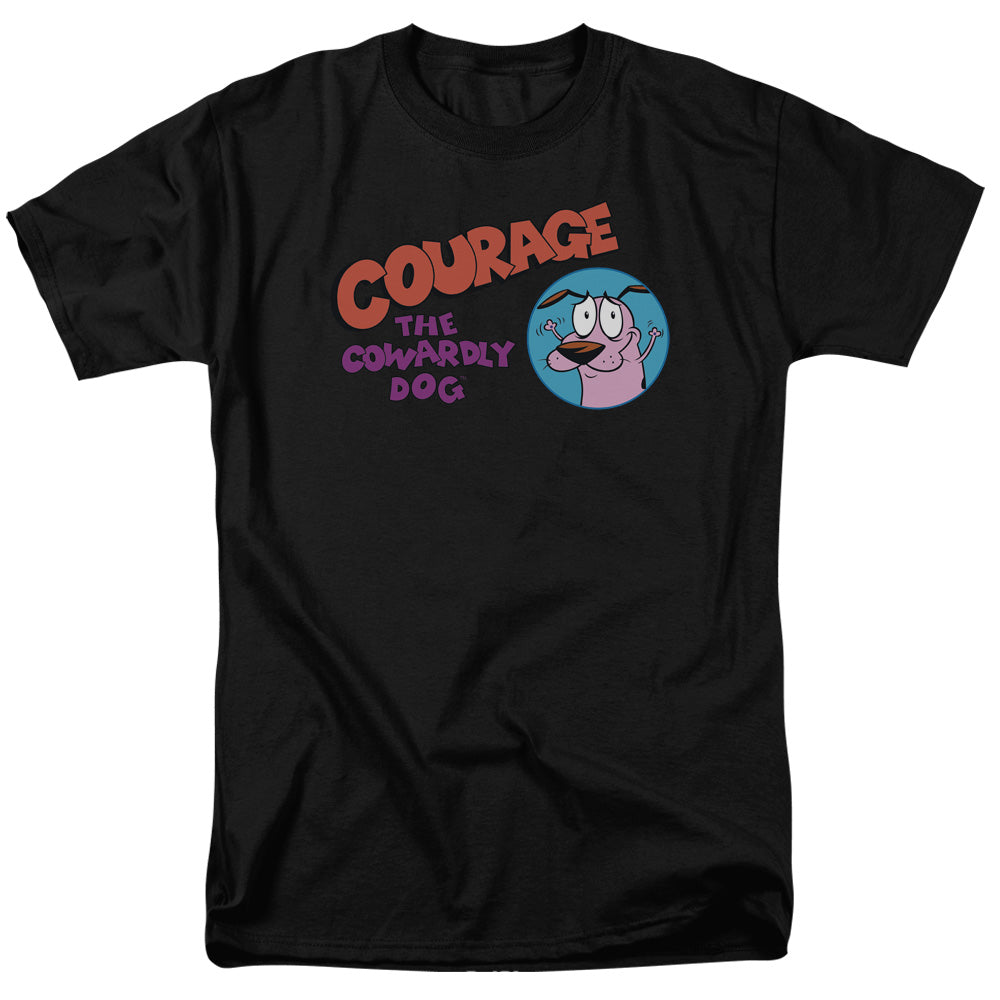 COURAGE THE COWARDLY DOG/COURAGE LOGO - S/S ADULT 18/1 - BLACK