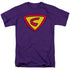 COW AND CHICKEN/SUPER COW LOGO - S/S ADULT 18/1 - PURPLE