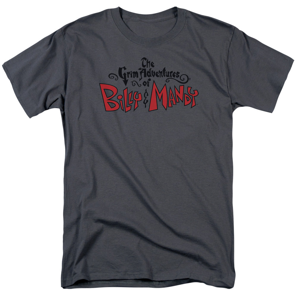 GRIM ADVENTURES OF BILLY AND MANDY/GRIM LOGO - S/S ADULT 18/1 - CHARCOAL