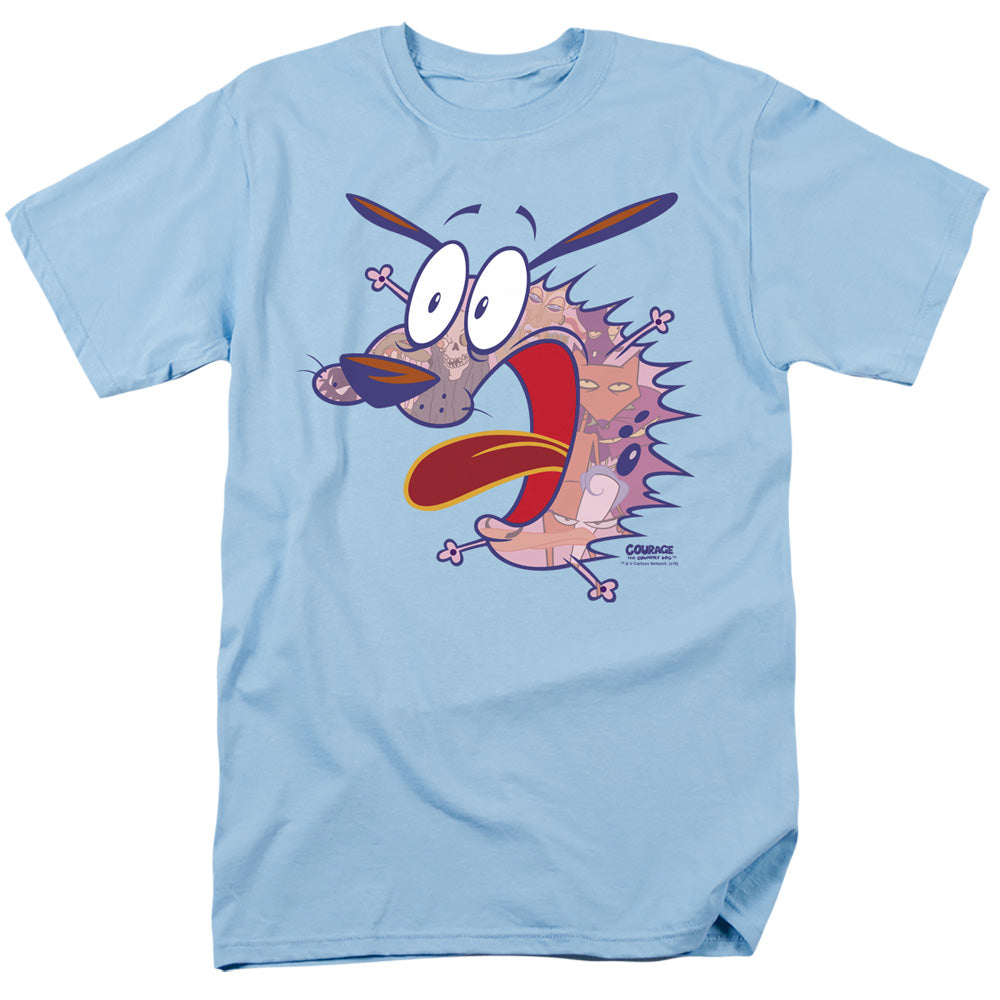 COURAGE THE COWARDLY DOG/EVIL INSIDE - S/S ADULT 18/1 - LIGHT BLUE