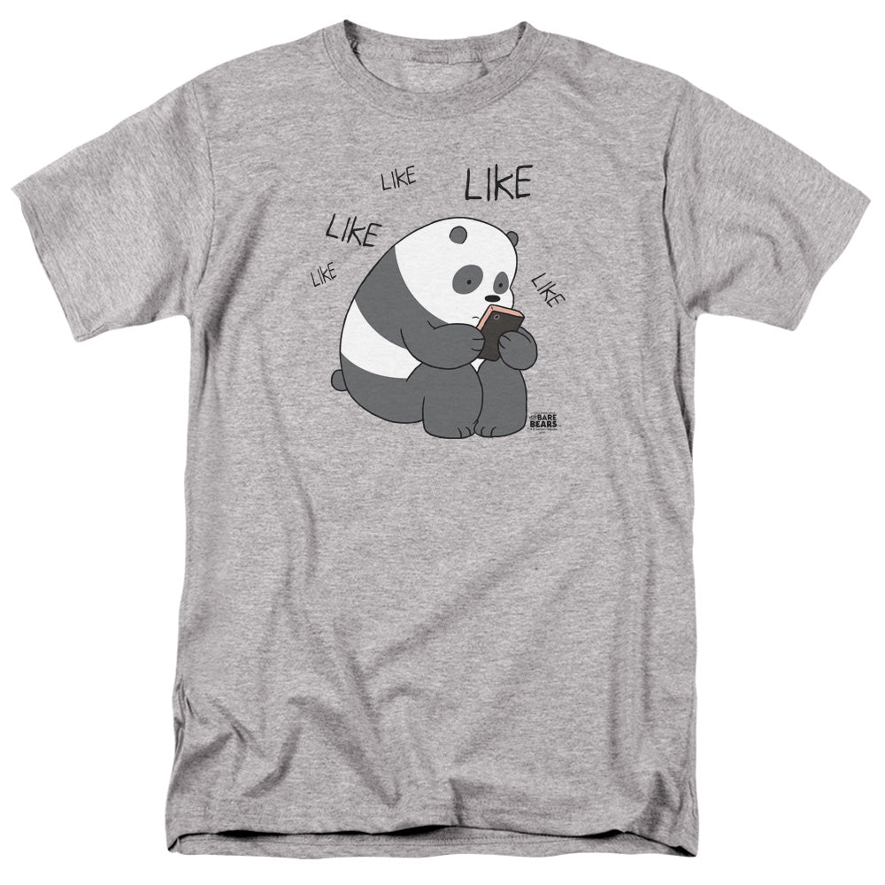 WE BARE BEARS/LIKE LIKE LIKE - S/S ADULT 18/1 - ATHLETIC HEATHER