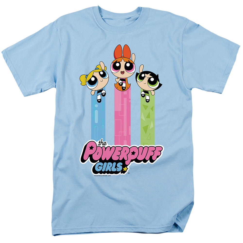 POWERPUFF GIRLS/THE GIRLS FLY - S/S ADULT 18/1 - LIGHT BLUE