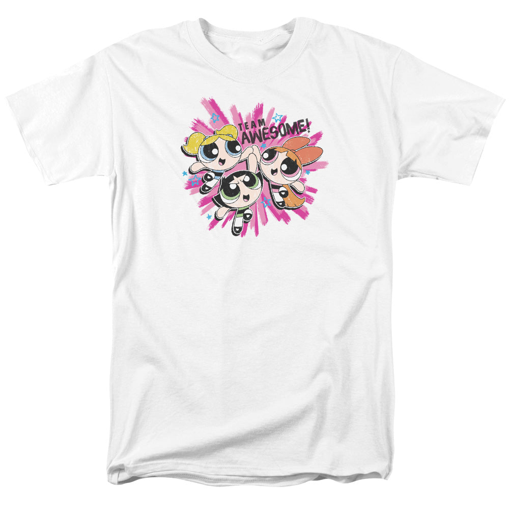 POWERPUFF GIRLS/TEAM AWESOME - S/S ADULT 18/1 - WHITE