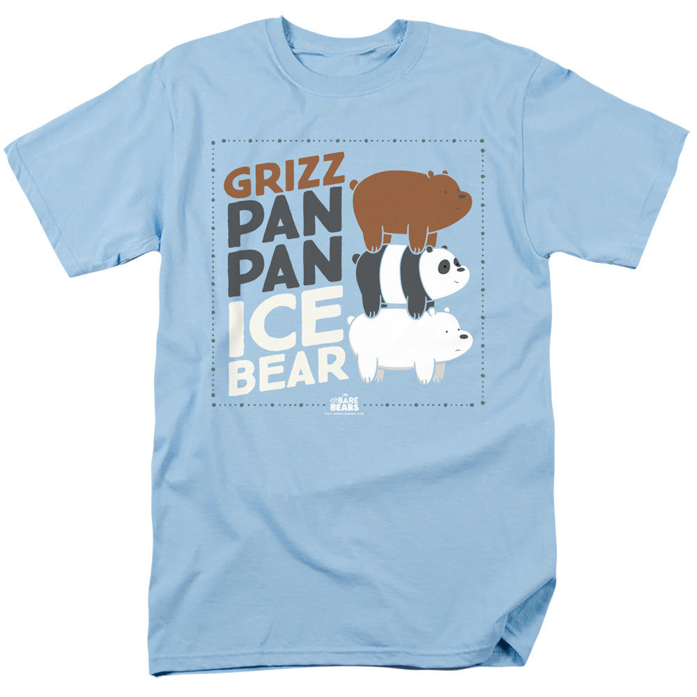 WE BARE BEARS/GRIZZ PAN PAN ICE BEAR - S/S ADULT 18/1 - LIGHT BLUE
