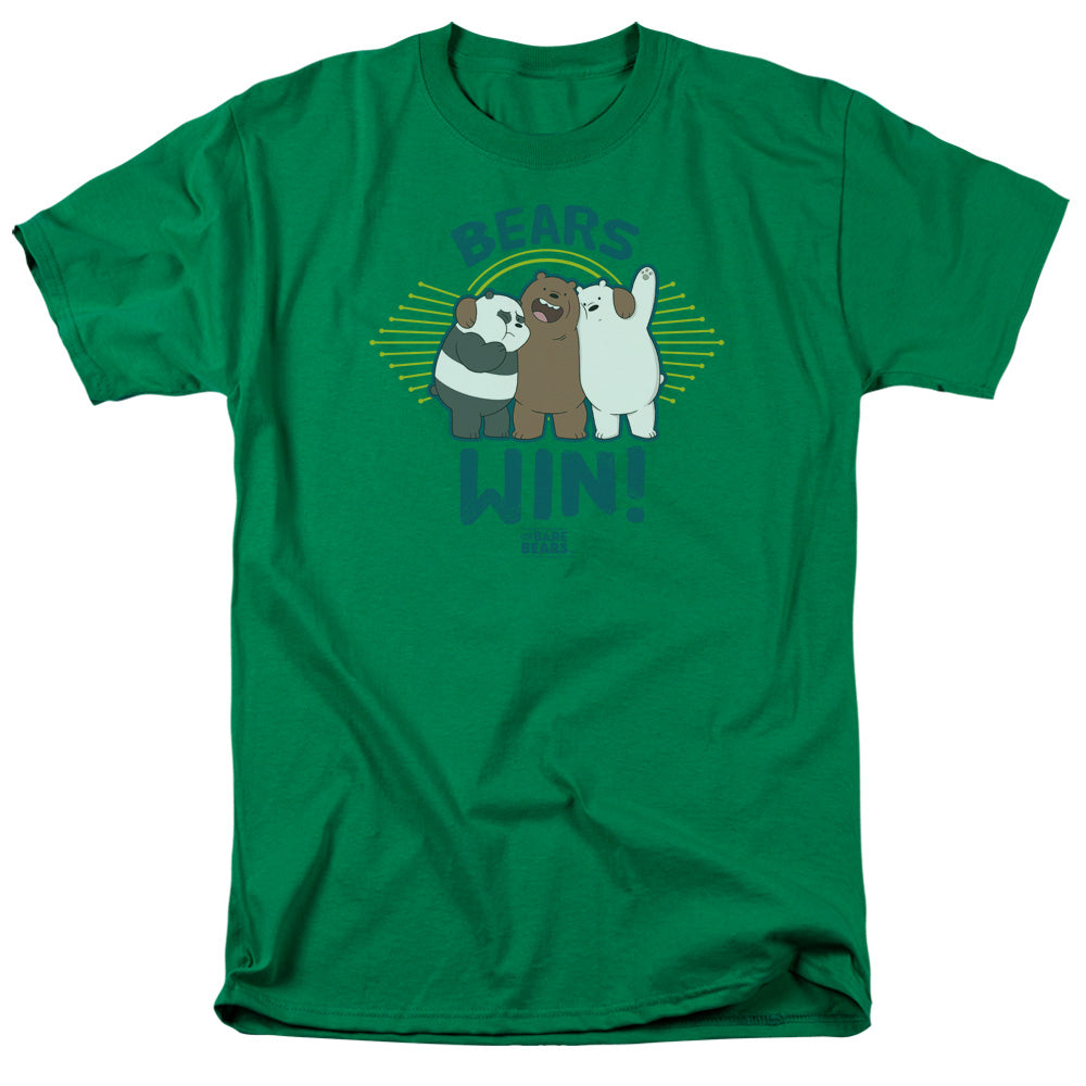 WE BARE BEARS/BEARS WIN - S/S ADULT 18/1 - KELLY GREEN