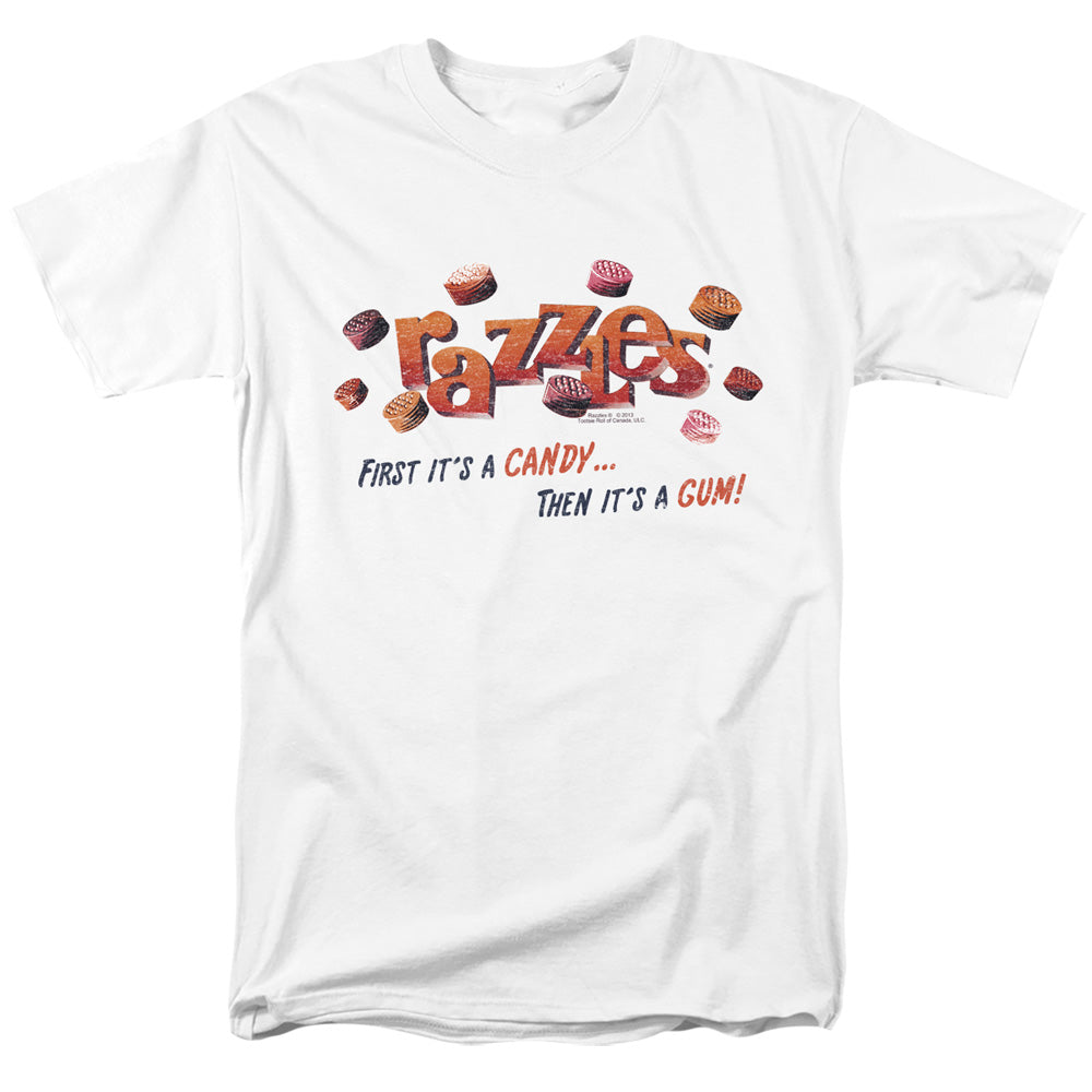 DUBBLE BUBBLE/RAZZLES A GUM AND A CANDY - S/S ADULT 18/1 - WHITE