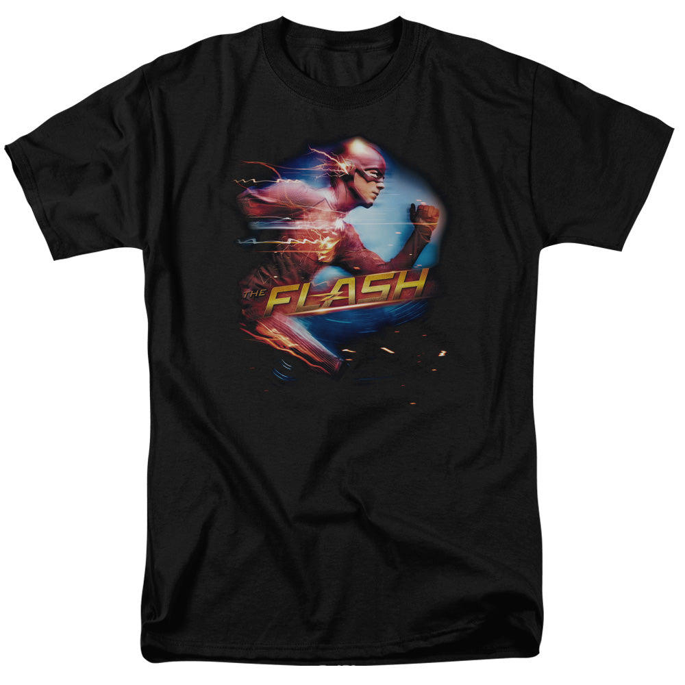 THE FLASH TV/FASTEST MAN - S/S ADULT 18/1 - BLACK