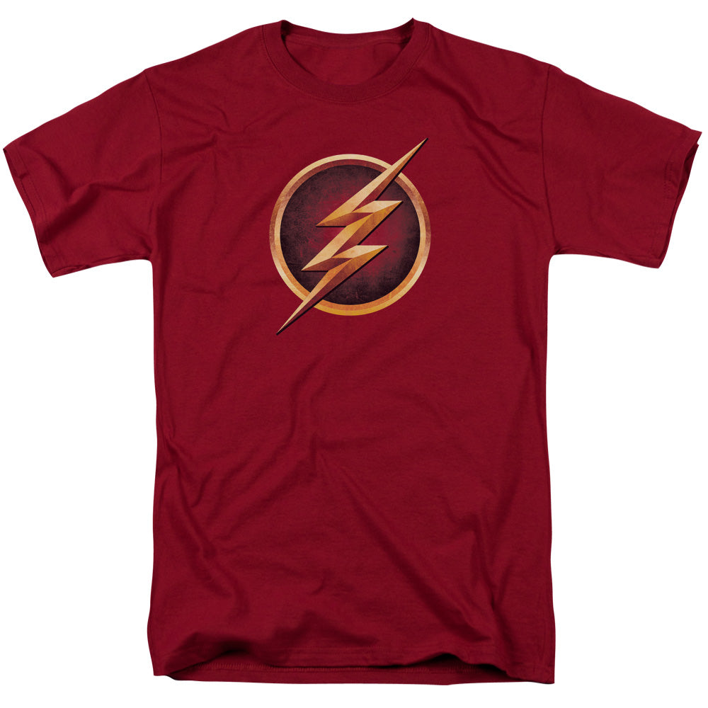THE FLASH TV/CHEST LOGO - S/S ADULT 18/1 - CARDINAL