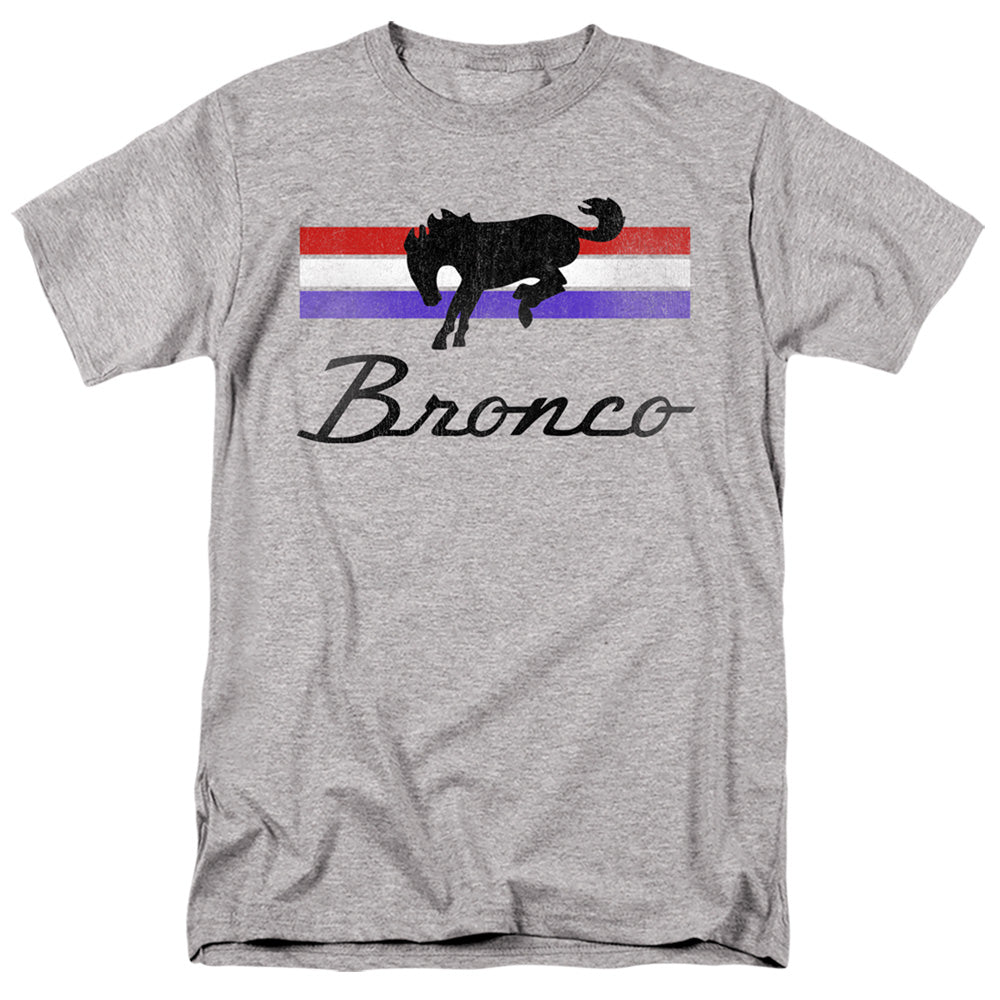 FORD/BRONCO STRIPES - S/S ADULT 18/1 - ATHLETIC HEATHER