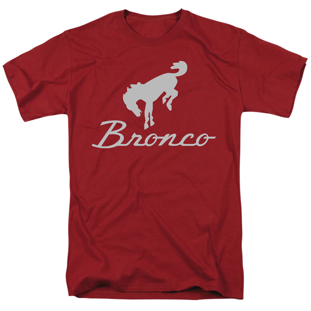 FORD/CHROME BRONCO LOGO - S/S ADULT 18/1 - CARDINAL
