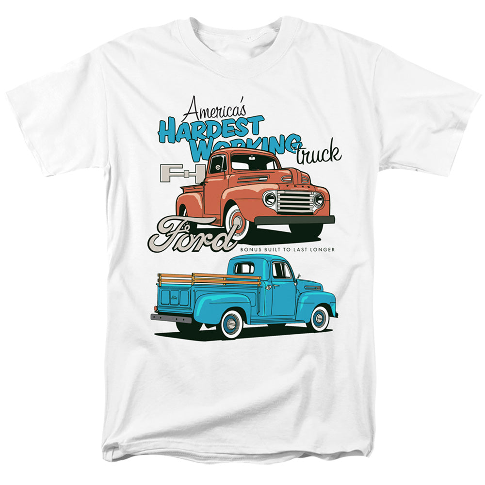 FORD/HARDEST WORKING - S/S ADULT 18/1 - WHITE