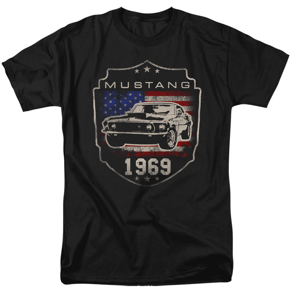 FORD/MUSTANG 1969 FLAG - S/S ADULT 18/1 - BLACK