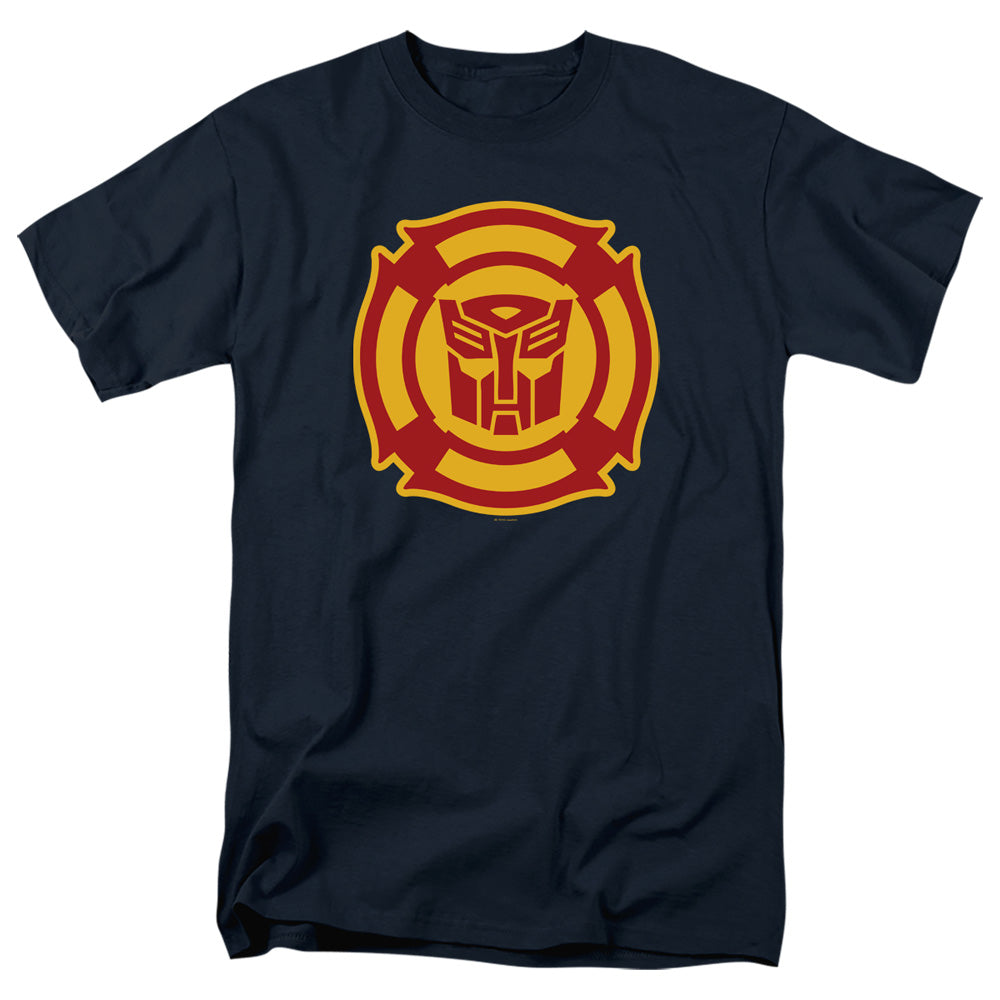 TRANSFORMERS/RESCUE BOTS LOGO - S/S ADULT 18/1 - NAVY