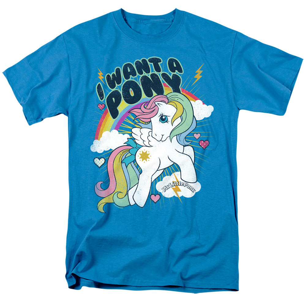 MY LITTLE PONY RETRO/I WANT A PONY - S/S ADULT 18/1 - TURQUOISE